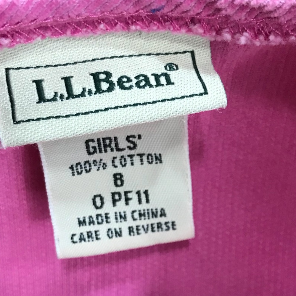 Girl's L.L. Bean Corduroy Girl’s Dress Pink Size 8 - Picture 3 of 3